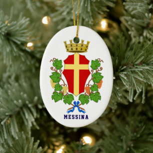 Coat of arms of Messina, Sicily Ceramic Ornament