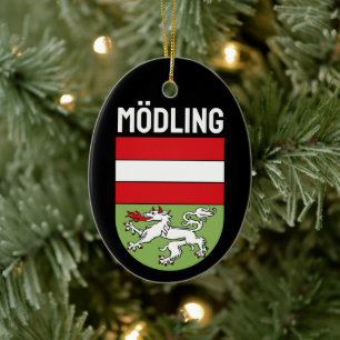 Coat of Arms of Mödling, AUSTRIA Ceramic Ornament