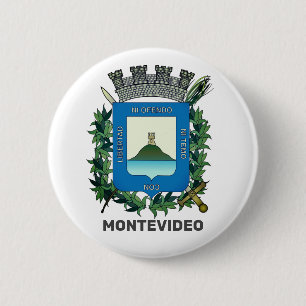 Coat of Arms of Montevideo, Uruguay 6 Cm Round Badge