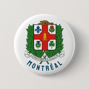 Coat of Arms of Montréal, CANADA 6 Cm Round Badge