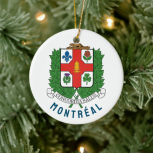 Coat of Arms of Montréal, CANADA Ceramic Ornament