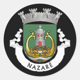 Coat of Arms of Nazaré, Portugal Classic Round Sticker
