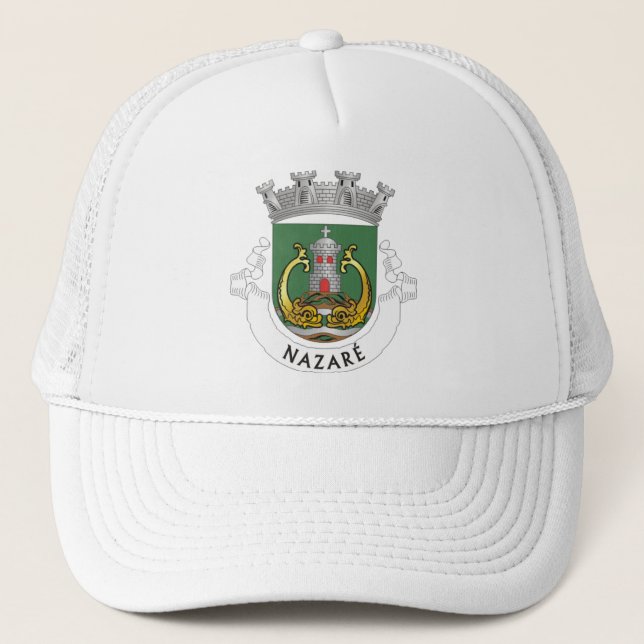 Coat of Arms of Nazaré, Portugal Trucker Hat (Front)