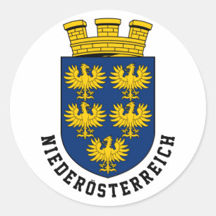 Coat of Arms of Niederösterreich - AUSTRIA Classic Round Sticker