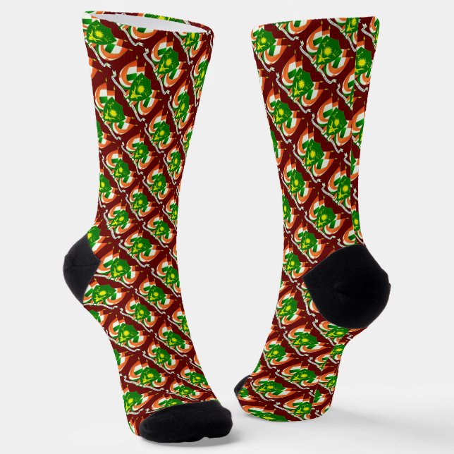 Coat of Arms of Niger Socks (Angled)