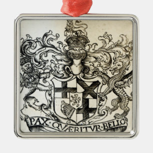Coat of arms of Oliver Cromwell Metal Ornament