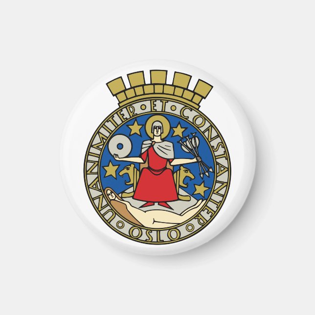 Coat of Arms of Oslo, Norway Magnet (Front)