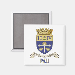 Coat of Arms of Pau, Pyrénées-Atlantiques (FRANCE) Magnet