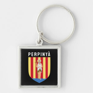 Coat of Arms of Perpignan, FRANCE Key Ring