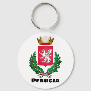 Coat of Arms of Perugia, Italia Key Ring