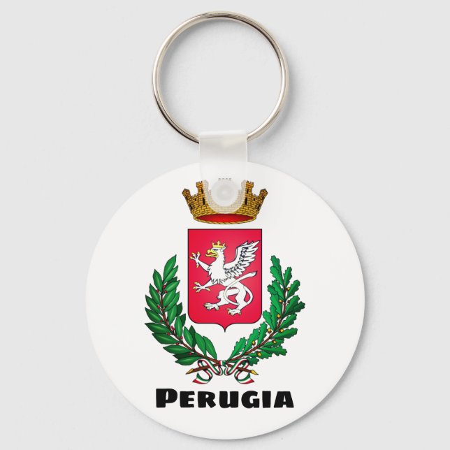 Coat of Arms of Perugia, Italia Key Ring (Front)