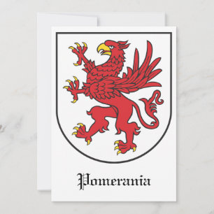 Coat of Arms of Pomerania Majestic Griffin Art Invitation