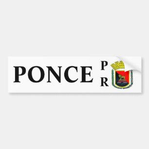 Coat of Arms of Ponce, Puerto Rico Bumper Sticker
