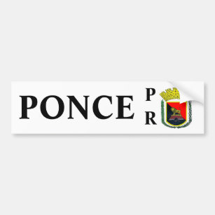 Coat of Arms of Ponce, Puerto Rico Bumper Sticker