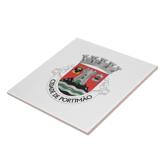 Coat of Arms of Portimão, PORTUGAL Ceramic Tile (Side)