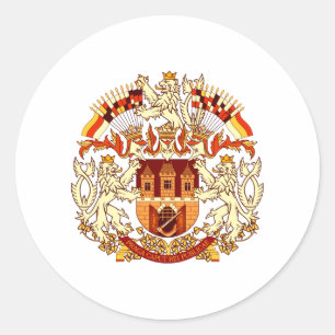 Coat of Arms of Prague Classic Round Sticker