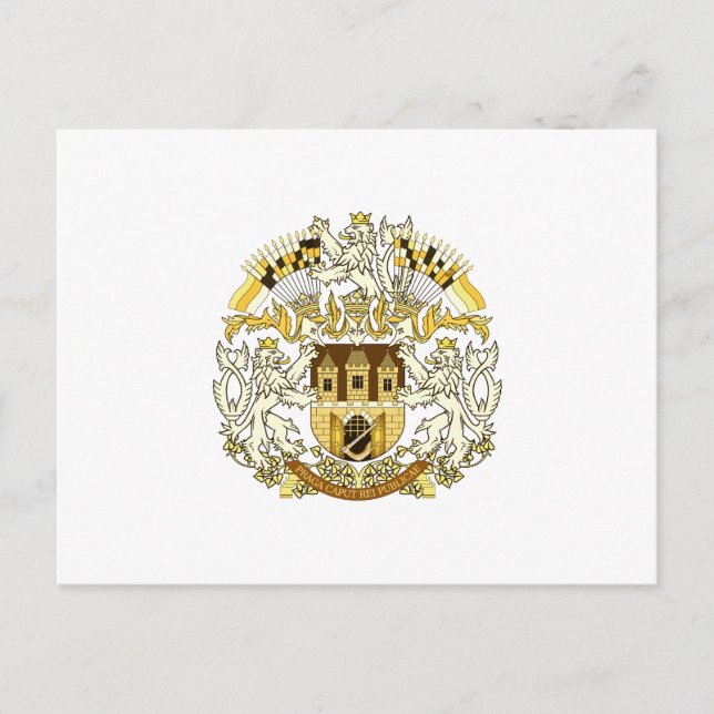 Coat of Arms of Prague Postcard (Front)