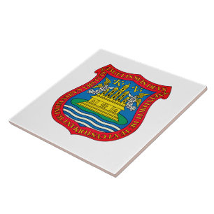 Coat of Arms of Puebla de los Ángeles, México Ceramic Tile