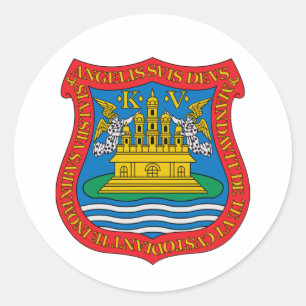 Coat of Arms of Puebla de los Ángeles, México Classic Round Sticker