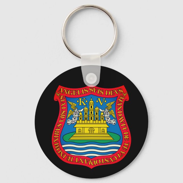 Coat of Arms of Puebla de los Ángeles, México Keyc Key Ring (Front)