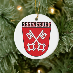 Coat of Arms of Regensburg, Germany Ceramic Ornament