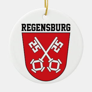 Coat of Arms of Regensburg, Germany Ceramic Ornament