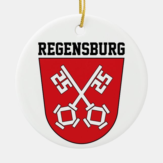 Coat of Arms of Regensburg, Germany Ceramic Ornament (Front)