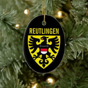 Coat of Arms of Reutlingen, Germany Ceramic Ornament