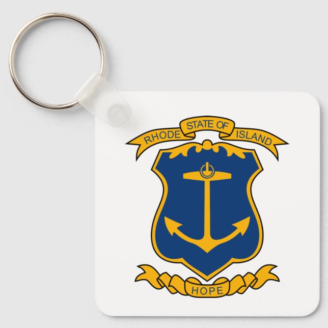 Coat of arms of Rhode Island Keychain (Front)