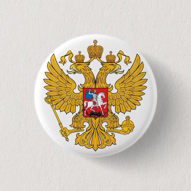 Coat of arms of Russia 3 Cm Round Badge (Front)