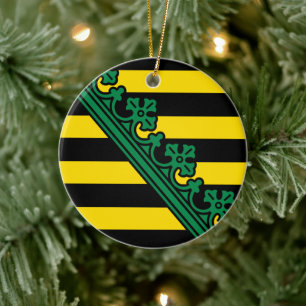 Coat of Arms of Sachsen (Saxony), GERMAN Ceramic Ornament