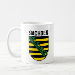 Coat of Arms of Sachsen (Saxony), GERMAN Coffee Mug