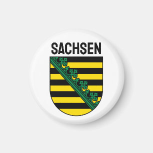 Coat of Arms of Sachsen (Saxony), GERMAN Magnet