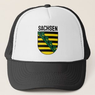 Coat of Arms of Sachsen (Saxony), GERMAN Trucker Hat