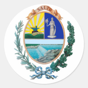 Coat of Arms of Salto, Uruguay Classic Round Sticker