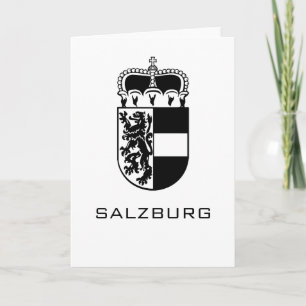 Coat of Arms of Salzburg Monochrome Fine Art Card