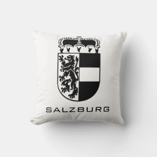 Coat of Arms of Salzburg Monochrome Fine Art Cushion