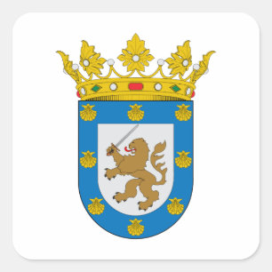 Coat of Arms of Santiago de Chile Square Sticker