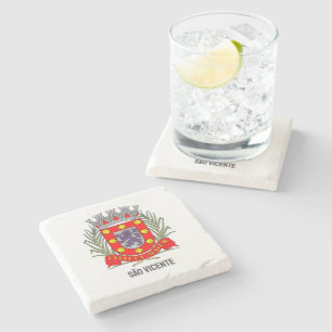 Coat of Arms of São Vicente, São Paulo Stone Coaster