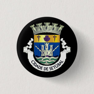 Coat of Arms of Setúbal, PORTUGAL 3 Cm Round Badge