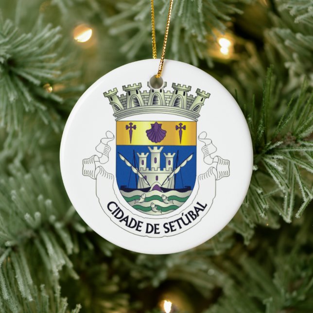 Coat of Arms of Setúbal, PORTUGAL Ceramic Ornament (Tree)
