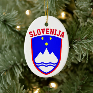 Coat of Arms of SLOVENIA Ceramic Ornament