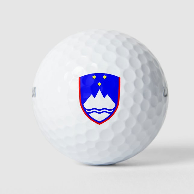 Coat of Arms of SLOVENIA Golf Balls (Front)