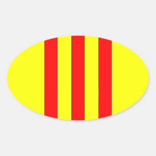 Coat of Arms of South Vietnam (1963 - 1975) Oval Sticker