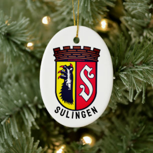 Coat of Arms of Sulingen, Germany Ceramic Ornament
