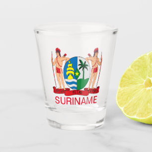 Coat of Arms of Suriname Shot Glass