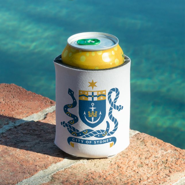 Coat of Arms of Sydney, Australia Can Cooler (In Situ Pool)