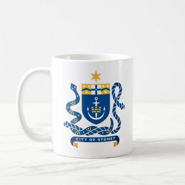 Coat of Arms of Sydney, Australia Coffee Mug (Left)