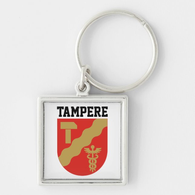 Coat of Arms of Tampere, Finland Key Ring (Front)
