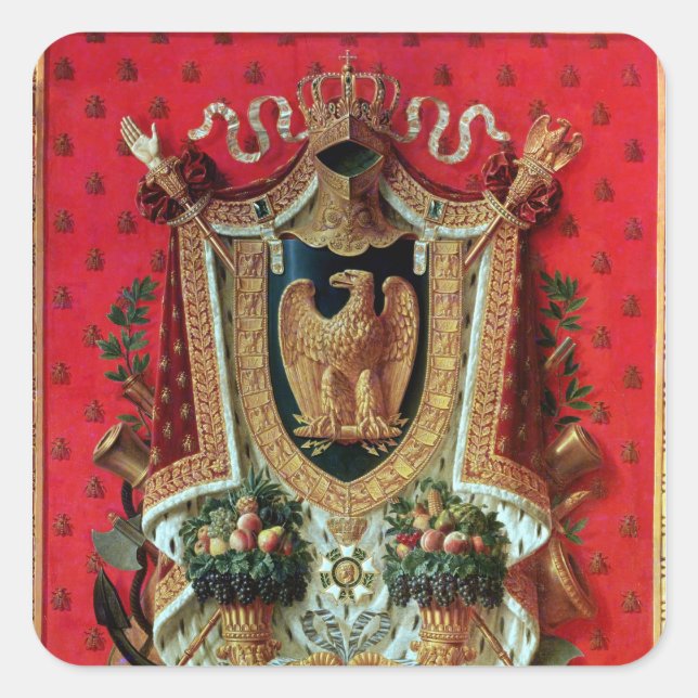 Coat of Arms of the French Empire Square Sticker (Front)
